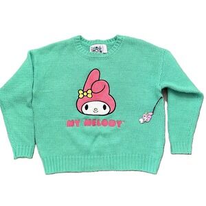 Sanrio My Melody Sweater M NWT Mint Green Knit Cute Kawaii Top